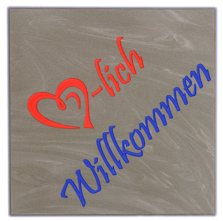 Schild Granit Design mit Symbol Gravur